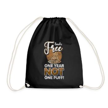 Non-Smoking Nicotine Discipline No Smoking - Drawstring Bag - black - Front