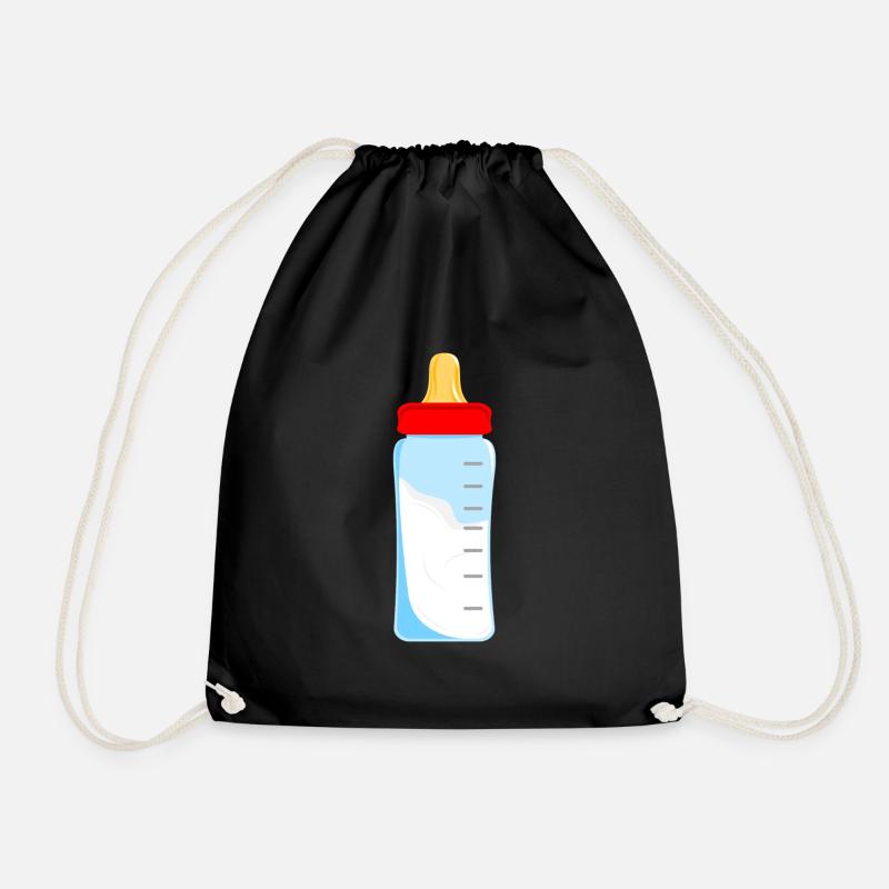 Baby Flasche Comic - Turnbeutel - Schwarz