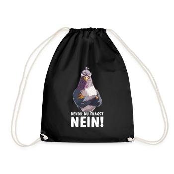 Pigeon Dove Bird Pigeon Breeder Before You Ask - Drawstring Bag - black - Front