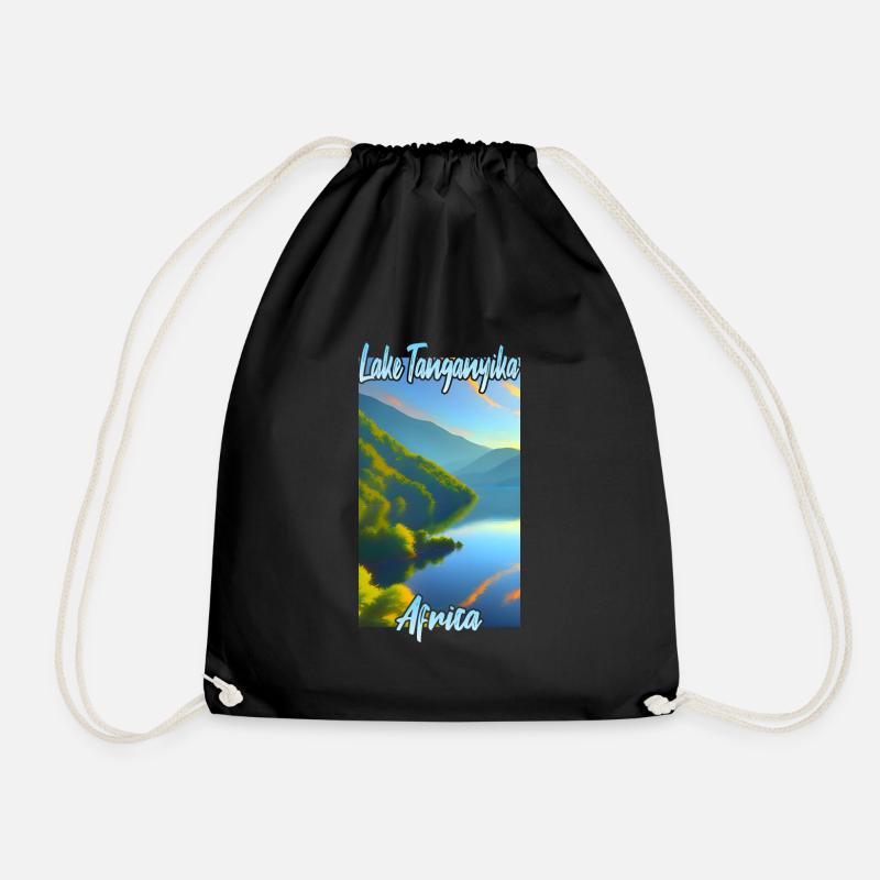 Lake Tanganyika - Drawstring Bag - black