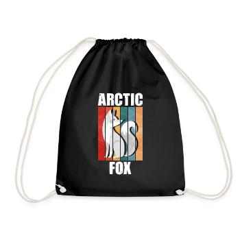 Niedliches Polarfuchs-Geschenk - Turnbeutel - Schwarz - Vorne