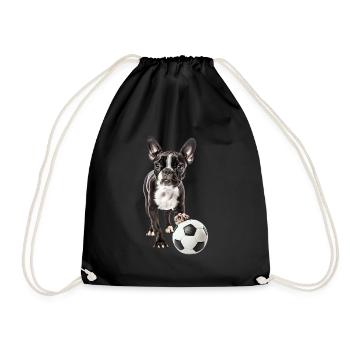 Boston Terrier - Turnbeutel - Schwarz - Vorne