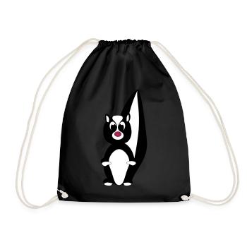 L’écureuil puant - Sac de sport léger - noir - Devant