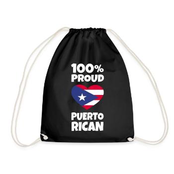 | du drapeau de Porto Rico Idées cadeaux portoricaines - Sac de sport léger - noir - Devant