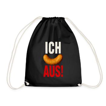 Lustiger Spruch Humor Ich Flip Aus Geschenkidee - Turnbeutel - Schwarz - Vorne