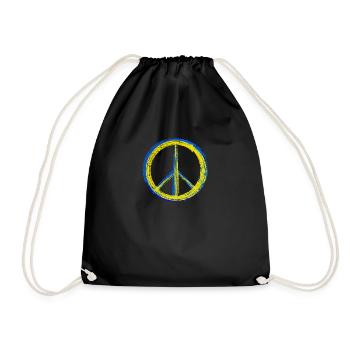 Peace for Ukraine - Turnbeutel - Schwarz - Vorne