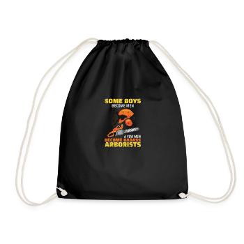 Lustiges Arborist Shirt Baumpfleger Kettensäge - Turnbeutel - Schwarz - Vorne