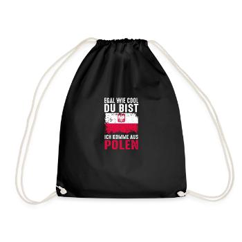 Pole Polnisch Polen - Turnbeutel - Schwarz - Vorne