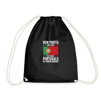 Portugiesen Portugal - Turnbeutel - Schwarz - Vorne