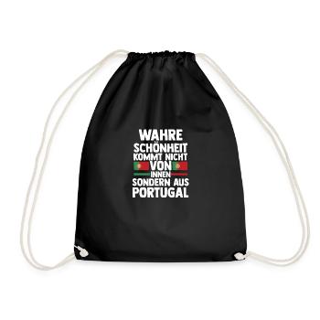Portugiesen Portugal - Turnbeutel - Schwarz - Vorne