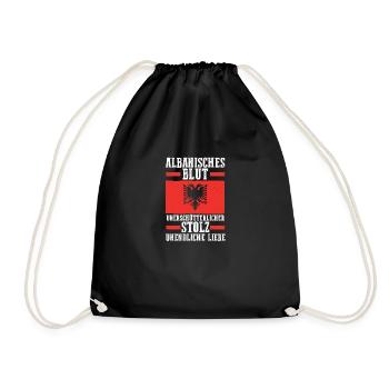 Albanians Albanian Albania - Drawstring Bag - black - Front