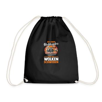 Pilot Helicopter Helicopter - Drawstring Bag - black - Front