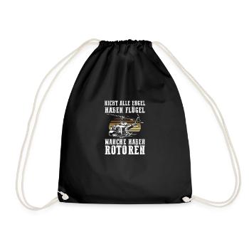 Pilot Helicopter Helicopter - Drawstring Bag - black - Front