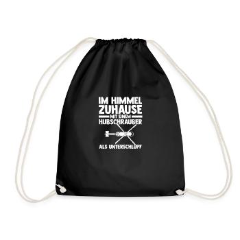 Pilot Helicopter Helicopter - Drawstring Bag - black - Front