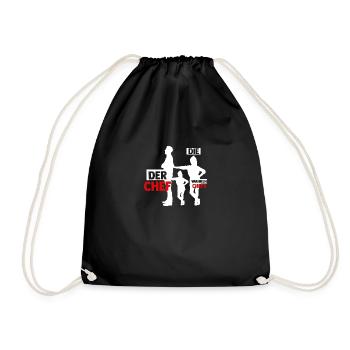 Dad Father Two Children Daughters - Drawstring Bag - black - Front