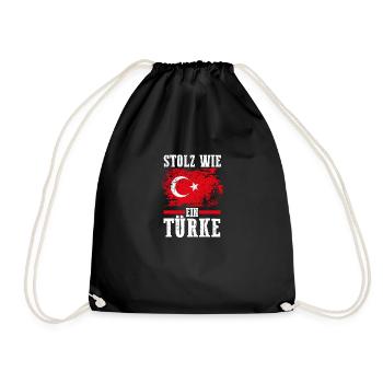 Türken Türkisch Türkei - Turnbeutel - Schwarz - Vorne
