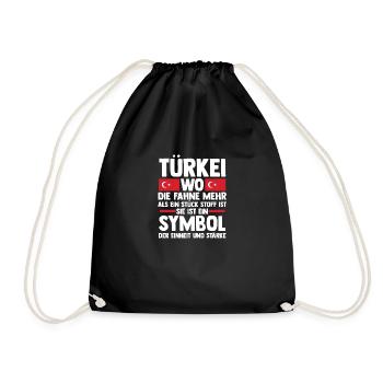 Turks Turkish Turkey - Drawstring Bag - black - Front