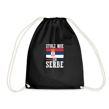Serbe Serbe Serbie - Sac de sport léger - noir - Devant