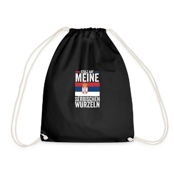 Serbe Serbe Serbie - Sac de sport léger - noir - Devant