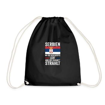 Serbe Serbe Serbie - Sac de sport léger - noir - Devant
