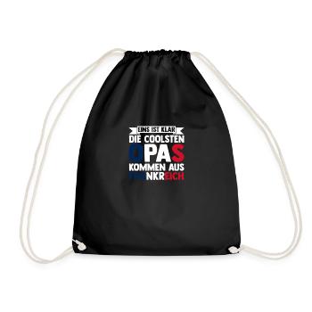 French French France - Drawstring Bag - black - Front