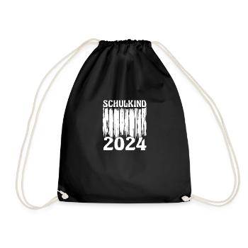 1. Klasse Schulkind Schulanfang Einschulung - Turnbeutel - Schwarz - Vorne