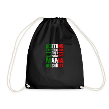 Italia Italian Mom Mom Italian Italy - Drawstring Bag - black - Front