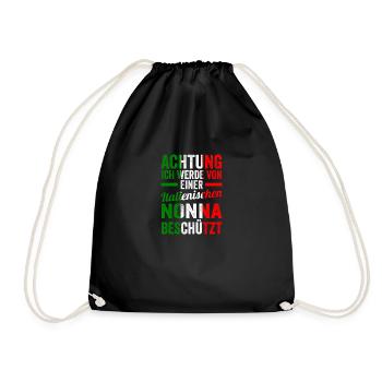 Italia Italian Grandma Nonna Italian Italy - Drawstring Bag - black - Front