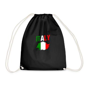 Italia Italian Italian Italy - Drawstring Bag - black - Front