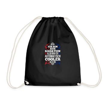Croate Croate Croatie - Sac de sport léger - noir - Devant