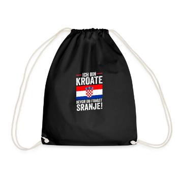 Croate Croate Croatie - Sac de sport léger - noir - Devant