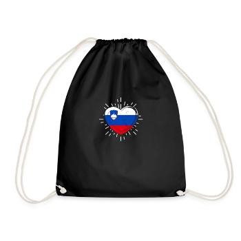 Cœur slovène Slovénie - Sac de sport léger - noir - Devant