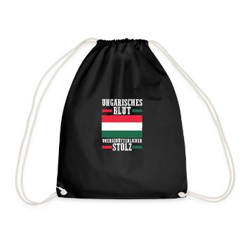 Hungarian Hungarian Hungary - Drawstring Bag - black - Front