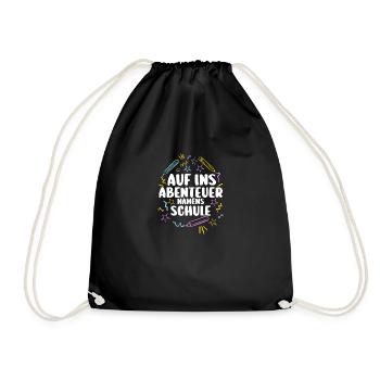Cadeau de rentrée scolaire pour l’école primaire de première année - Sac de sport léger - noir - Devant