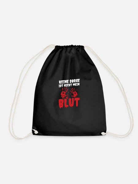 Halloween Kostüm Blut Blutverschmiert - Turnbeutel - Schwarz