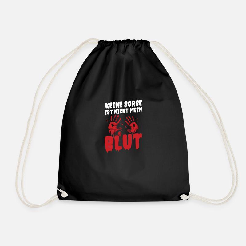 Halloween Kostüm Blut Blutverschmiert - Turnbeutel - Schwarz