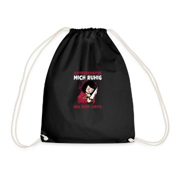 Underestimate me, it's going to be funny - Drawstring Bag - black - Front