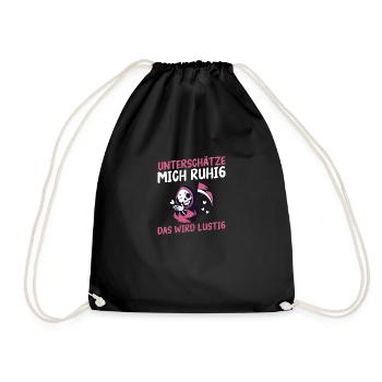 Underestimate me, it's going to be funny - Drawstring Bag - black - Front