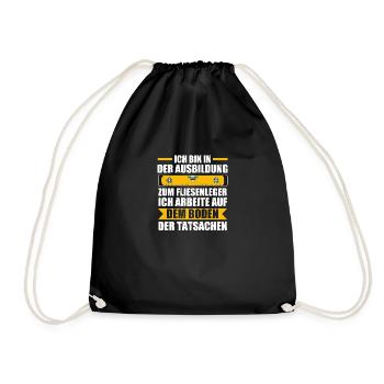 Tile Laying Training Apprentice Auzbi Tile Laying - Drawstring Bag - black - Front