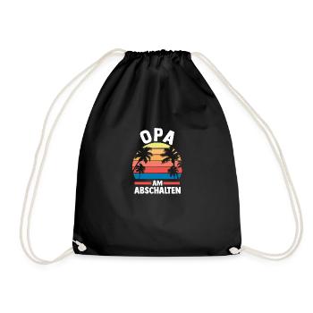 Vacation Vacationer Grandfather Grandpa - Drawstring Bag - black - Front