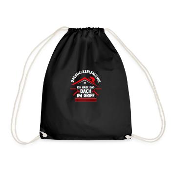 Roofing training apprentice Auzbi roofer - Drawstring Bag - black - Front