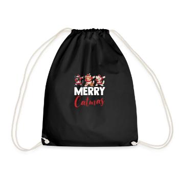 Père Noël Fête de Noël Noël Chats - Sac de sport léger - noir - Devant