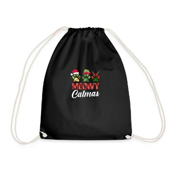 Père Noël Fête de Noël Noël Chats - Sac de sport léger - noir - Devant