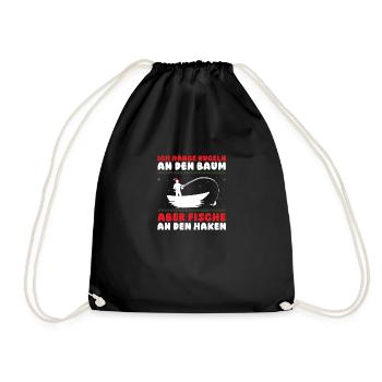 Santa Claus Fishing Christmas Party Christmas - Drawstring Bag - black - Front