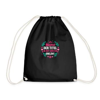 Maman pour la fête des mères - Sac de sport léger - noir - Devant