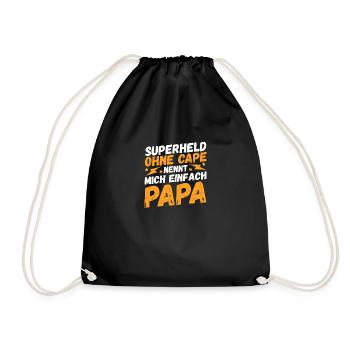 Vater Papa - Turnbeutel - Schwarz - Vorne