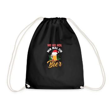 Noël Ho Ho Offrez-moi une bière - Sac de sport léger - noir - Devant