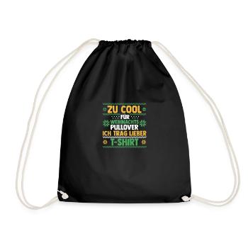 Santa Claus Christmas Ugly Christmas - Drawstring Bag - black - Front