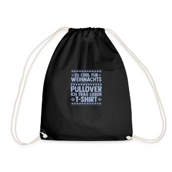 Santa Claus Christmas Ugly Christmas - Drawstring Bag - black - Front