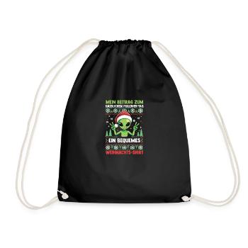 Santa Claus Christmas Ugly Christmas - Drawstring Bag - black - Front